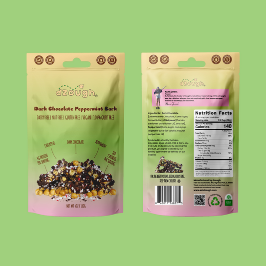 Dark Chocolate Peppermint Bark: 4oz (132g) (Single Pouch)